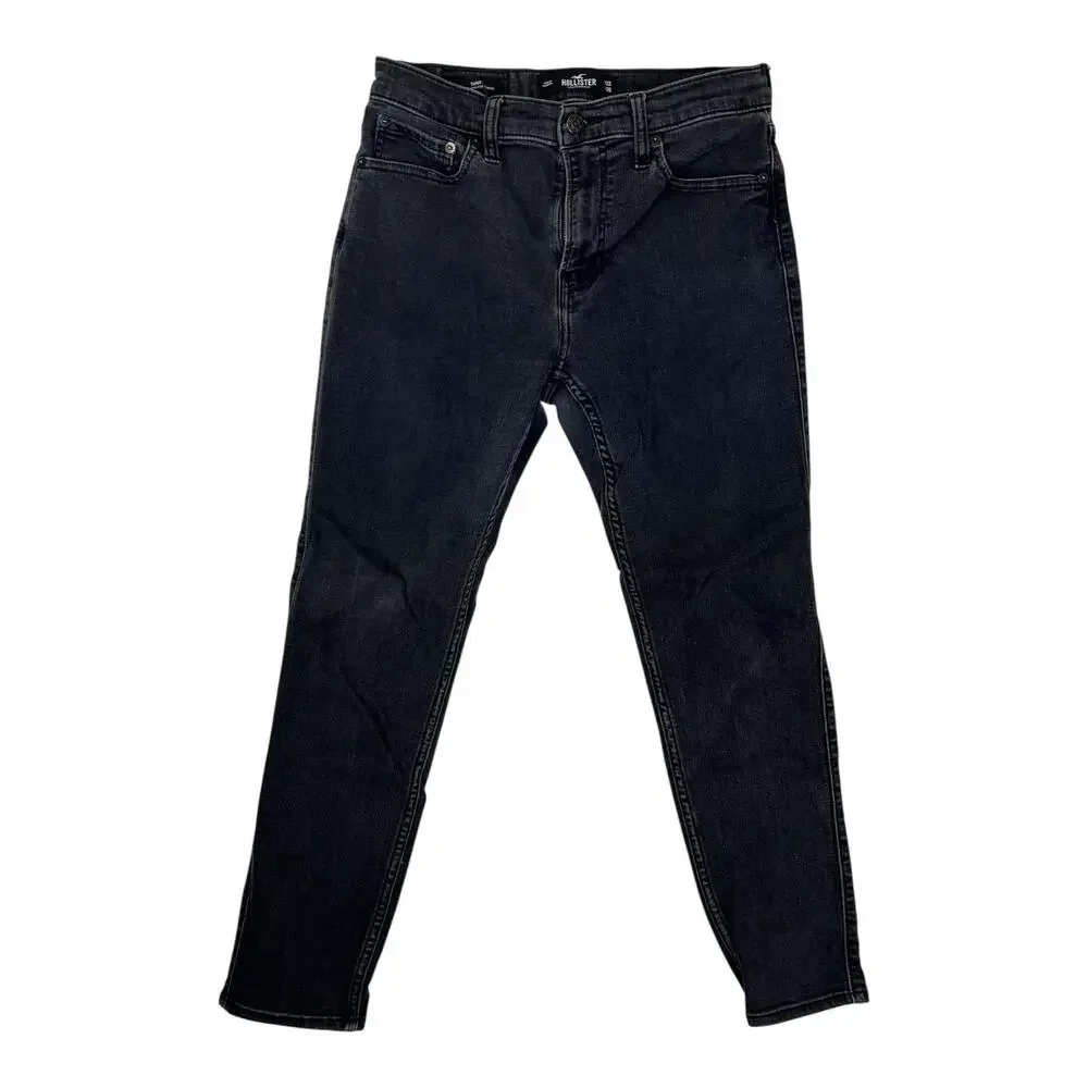 Hollister Jeans Mens 30x30 Gray Taper Slim Fit Advanced Stretch Denim READ